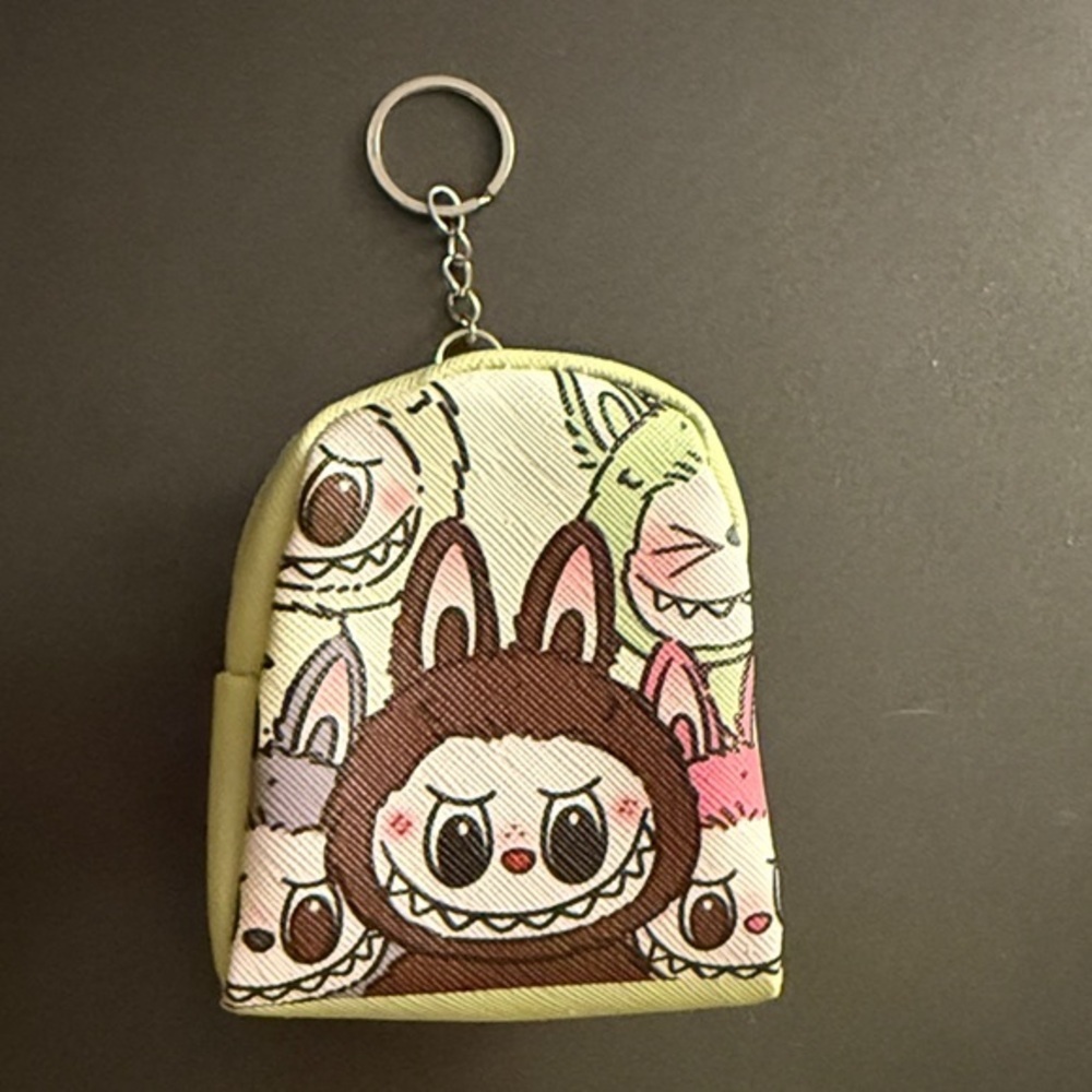 Pop Mart Labubu - Mini Backpack Bag Charm Keychain - Zip Wallet
